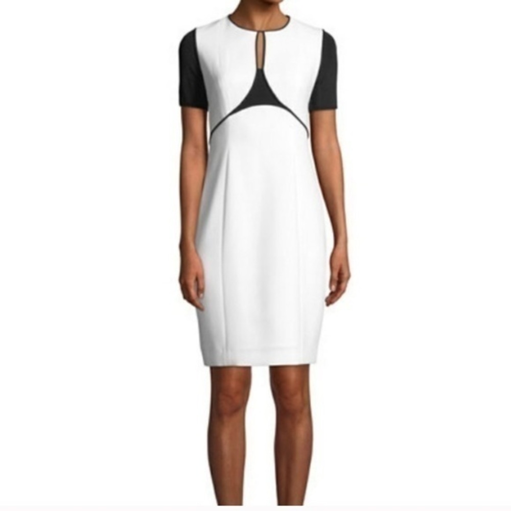 Elie tahari dress “nixie” white black nwt $398